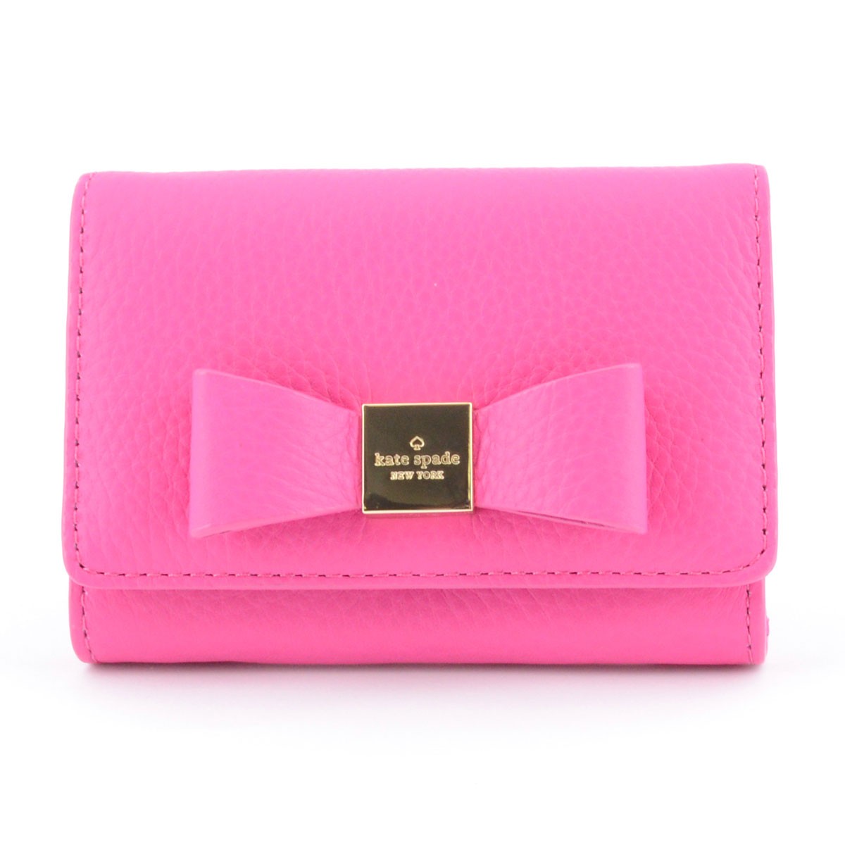 ケイトスペード Kate Spade PWRU4240 670 Vivid Snapdragon Renny Drive Darla リボンモチーフ キーリング付 マルチケース 小銭・定期・カード入れ付