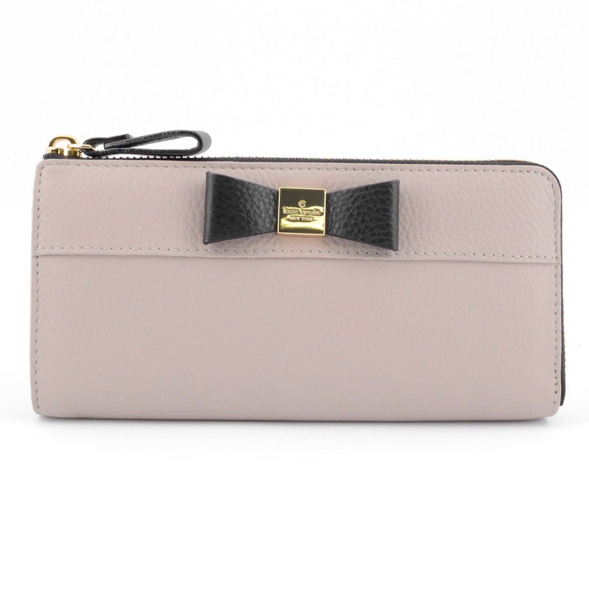 ケイトスペード Kate Spade PWRU4243 274 Mousse Frosting/Black Renny Drive Nisha リボンモチーフ L字ファスナー長財布