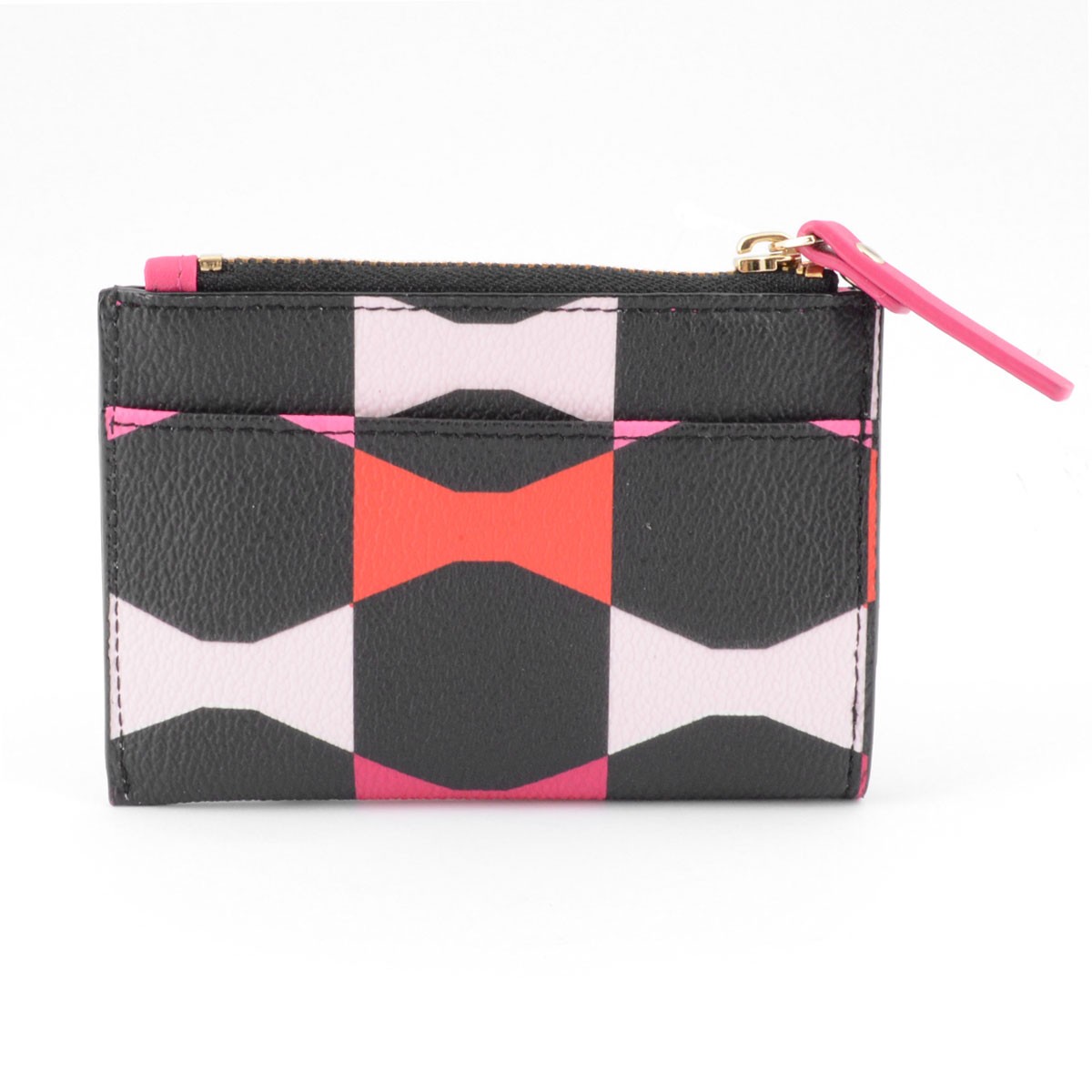 ケイトスペード Kate Spade PWRU4251 006 Black/Multi Bow Tile Cori リボン柄 キーリング付 コインケース