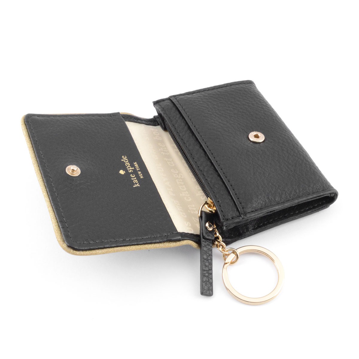 ケイトスペード Kate Spade PWRU4665 064 Black/Gold Carlton Street Darla キーリング付 マルチケース 小銭・定期・カード入れ付