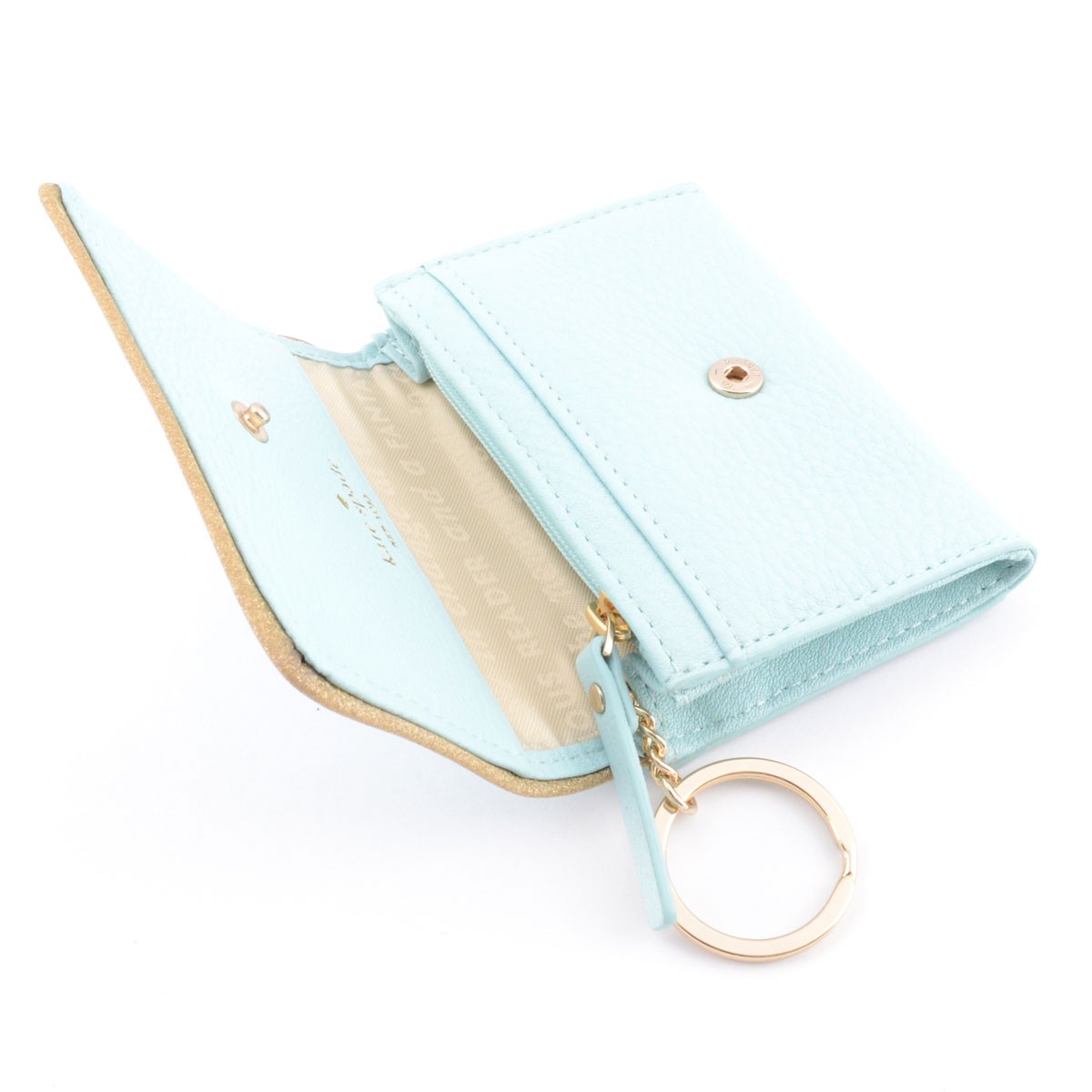 ケイトスペード Kate Spade PWRU4665 407 Cy Blue/Gold Carlton Street Darla キーリング付 マルチケース 小銭・定期・カード入れ付