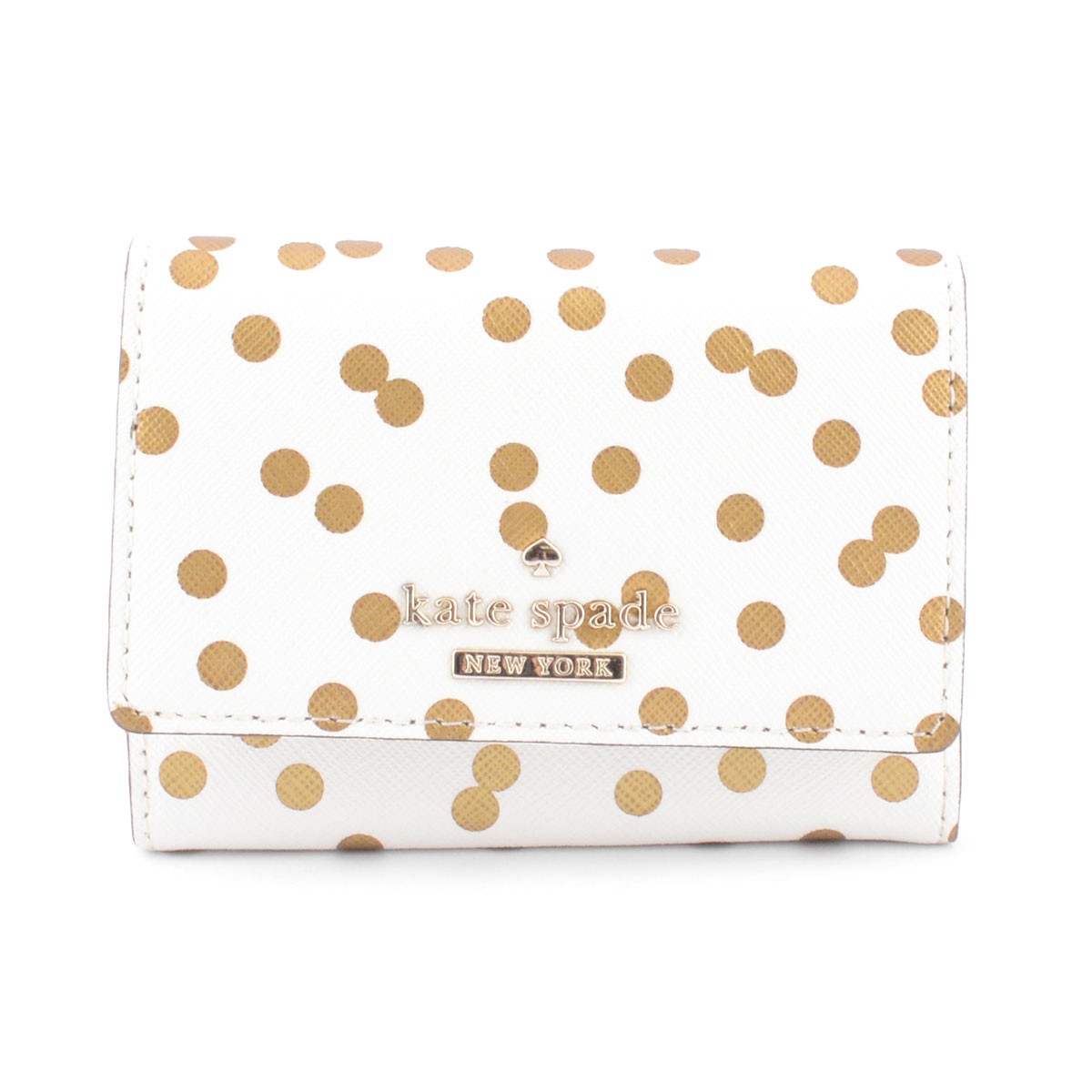 ケイトスペード Kate Spade PWRU4731 288 Bridal Cream Cedar Street Confetti Dot Darla ドット柄 キーリング付 マルチケース 小銭・定期・カード入れ付