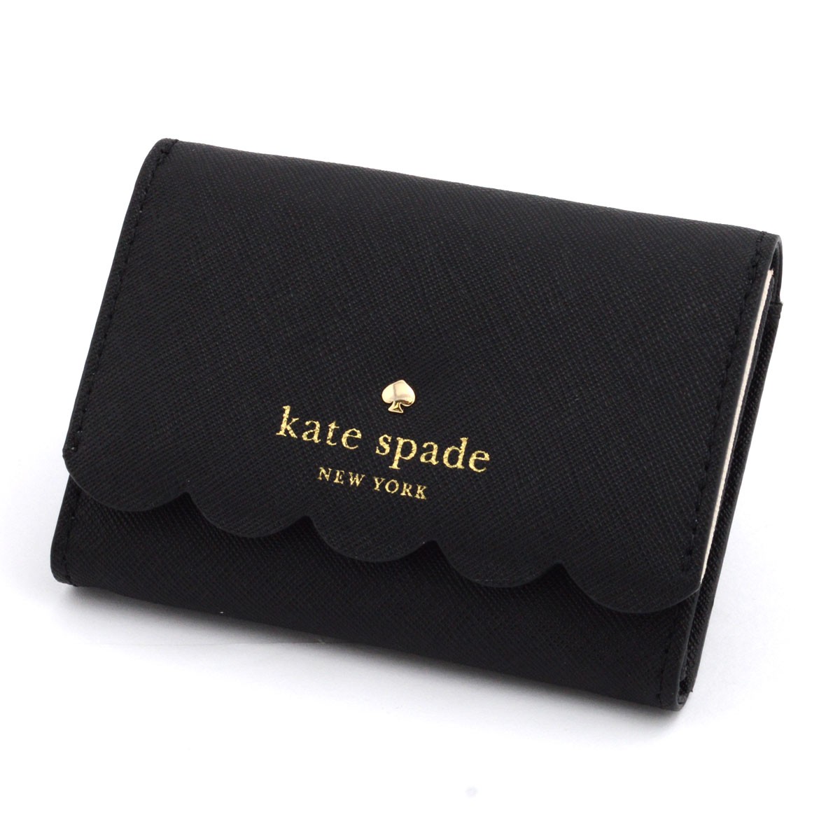 ケイトスペード Kate Spade PWRU4270 047 Black/Pebble Lily Avenue Darla スカラップデザイン キーリング付 マルチケース 小銭・定期・カード入れ付