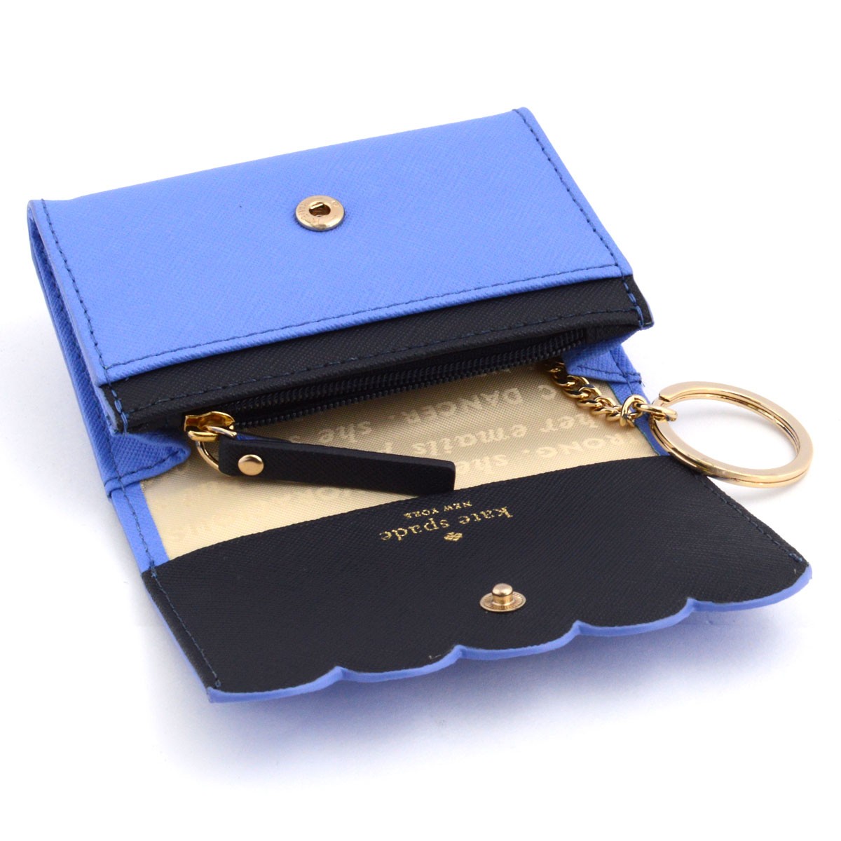 ケイトスペード Kate Spade PWRU4270 503 Delphinium/Off Shore Lily Avenue Darla スカラップデザイン キーリング付 マルチケース 小銭・定期・カード入れ付
