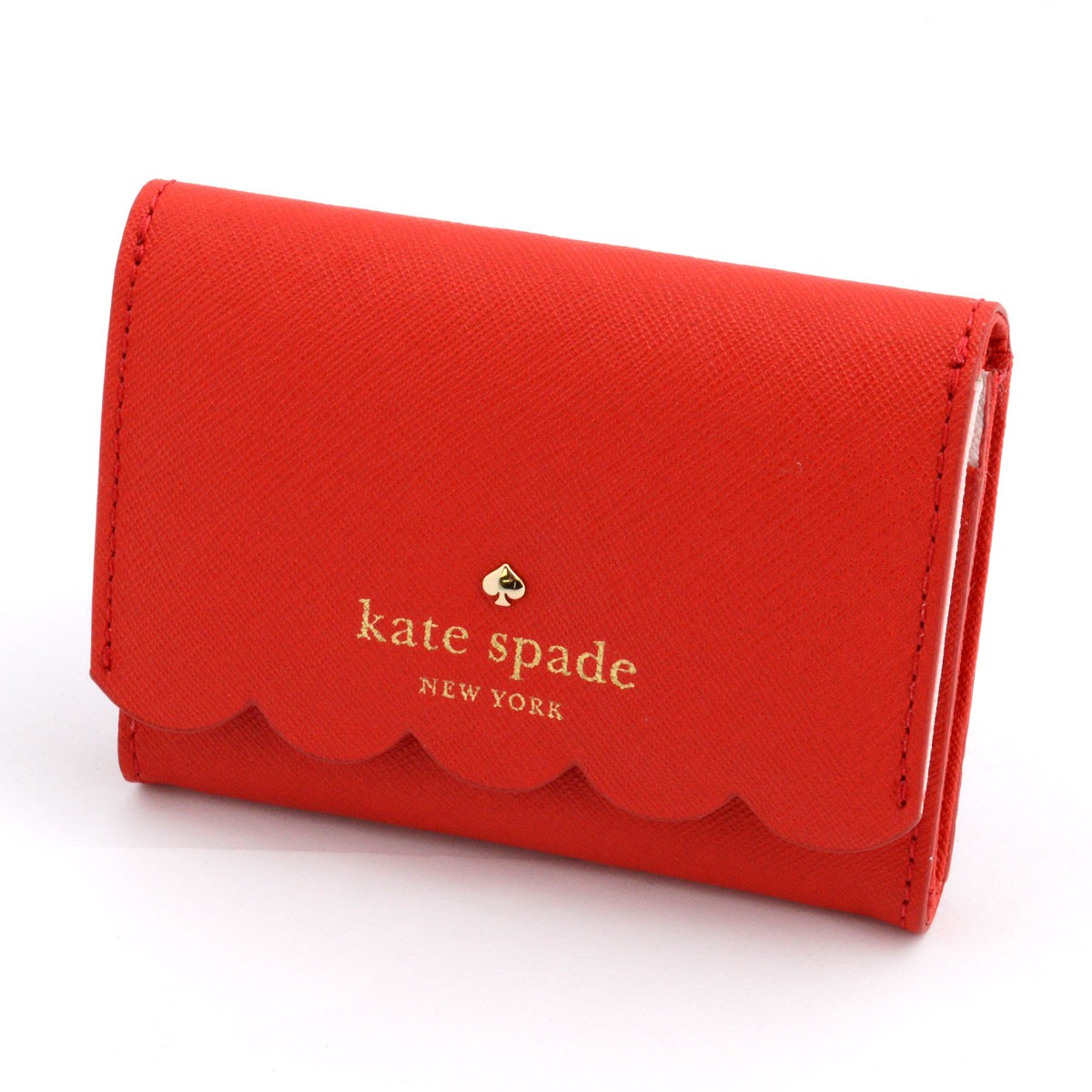 ケイトスペード Kate Spade PWRU4270 605 Cherry/Ballet Slipper Lily Avenue Darla スカラップデザイン キーリング付 マルチケース 小銭・定期・カード入れ付