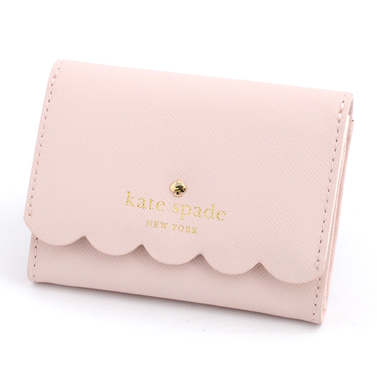 ケイトスペード Kate Spade PWRU4270 659 Ballet Slipper/Cement Lily Avenue Darla スカラップデザイン キーリング付 マルチケース 小銭・定期・カード入れ付