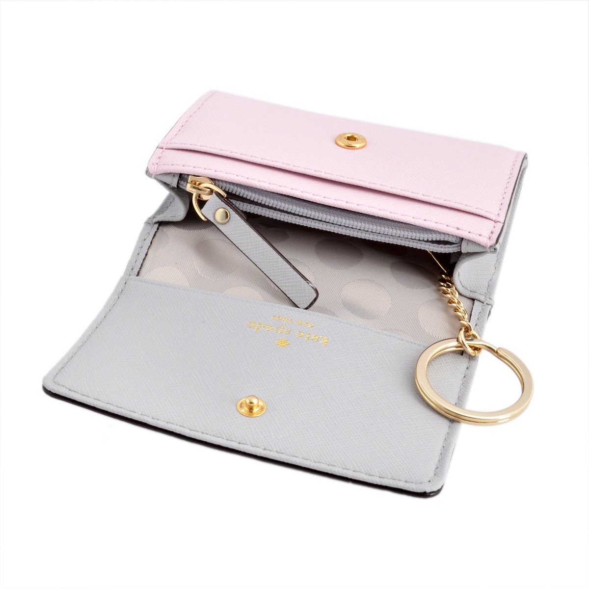 ケイトスペード Kate Spade PWRU3897 068 Stone Ice/Pink Blush キーリング付 マルチケース 小銭・定期・カード入れ付 Cedar Street Darla