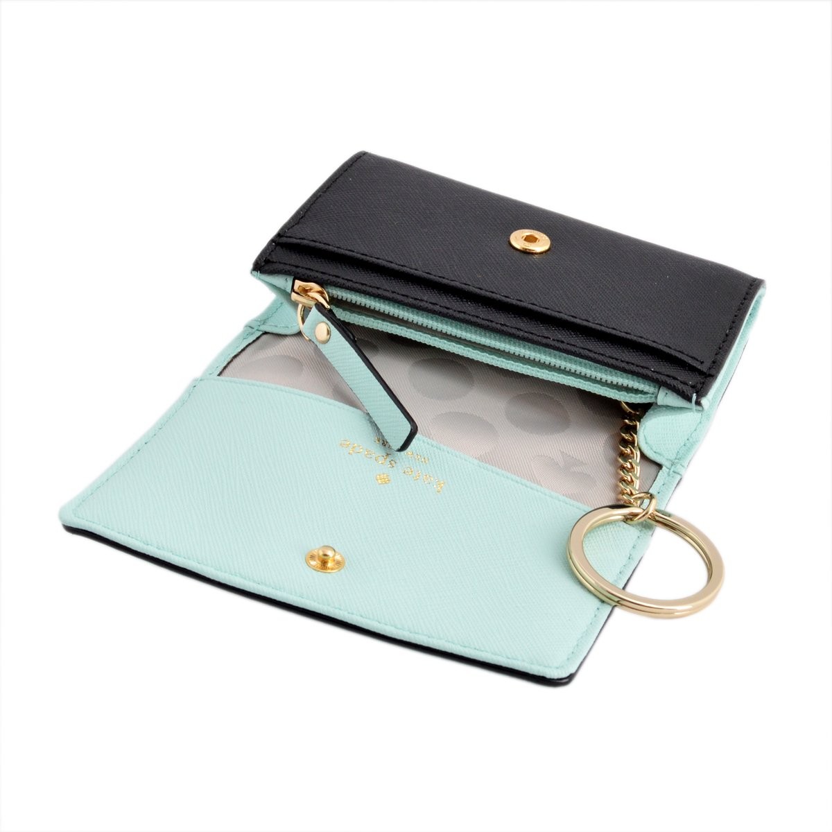 ケイトスペード Kate Spade PWRU3897 468 Grace Blue/Black キーリング付 マルチケース 小銭・定期・カード入れ付 Cedar Street Darla