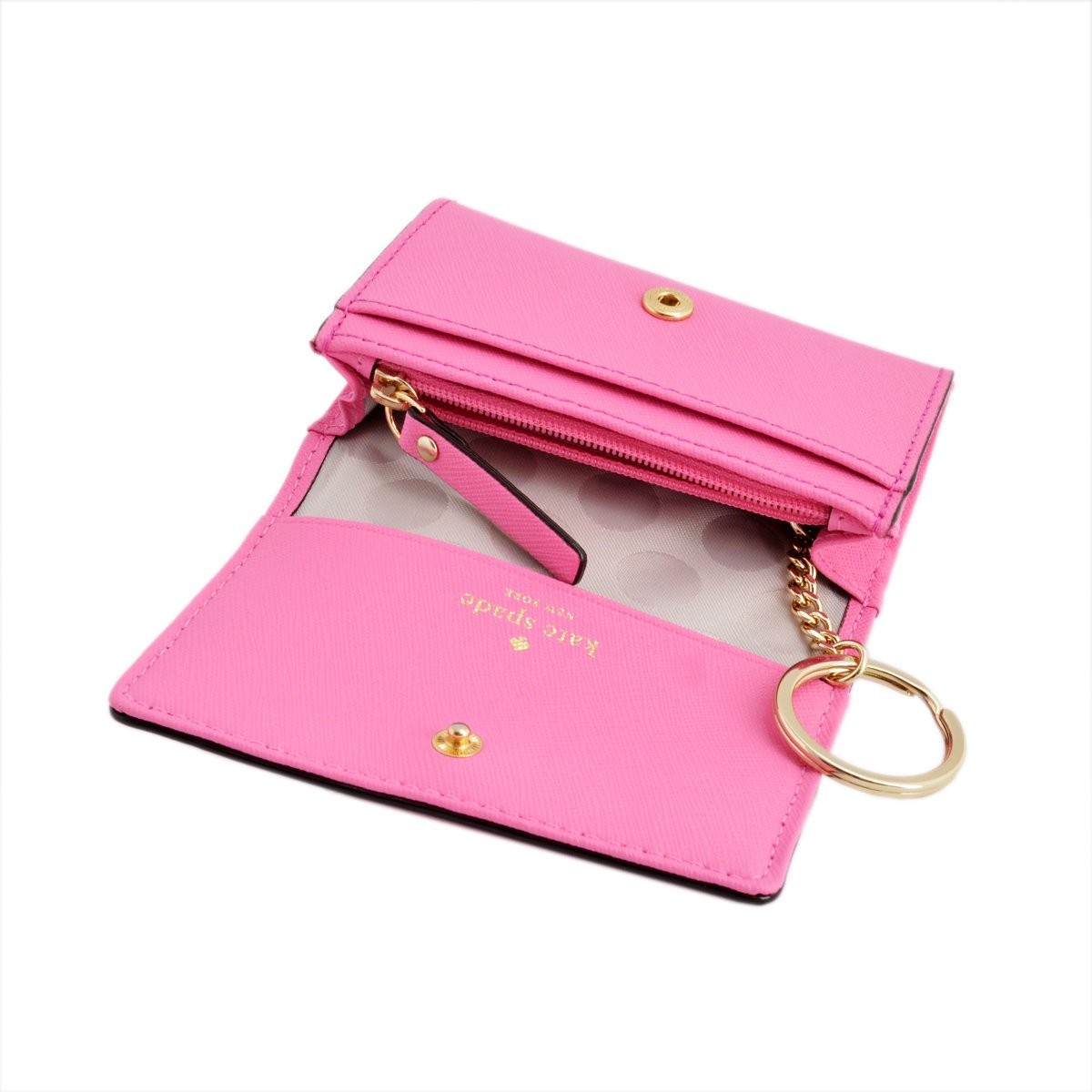ケイトスペード Kate Spade PWRU3897 679 Rouge Pink キーリング付 マルチケース 小銭・定期・カード入れ付 Cedar Street Darla