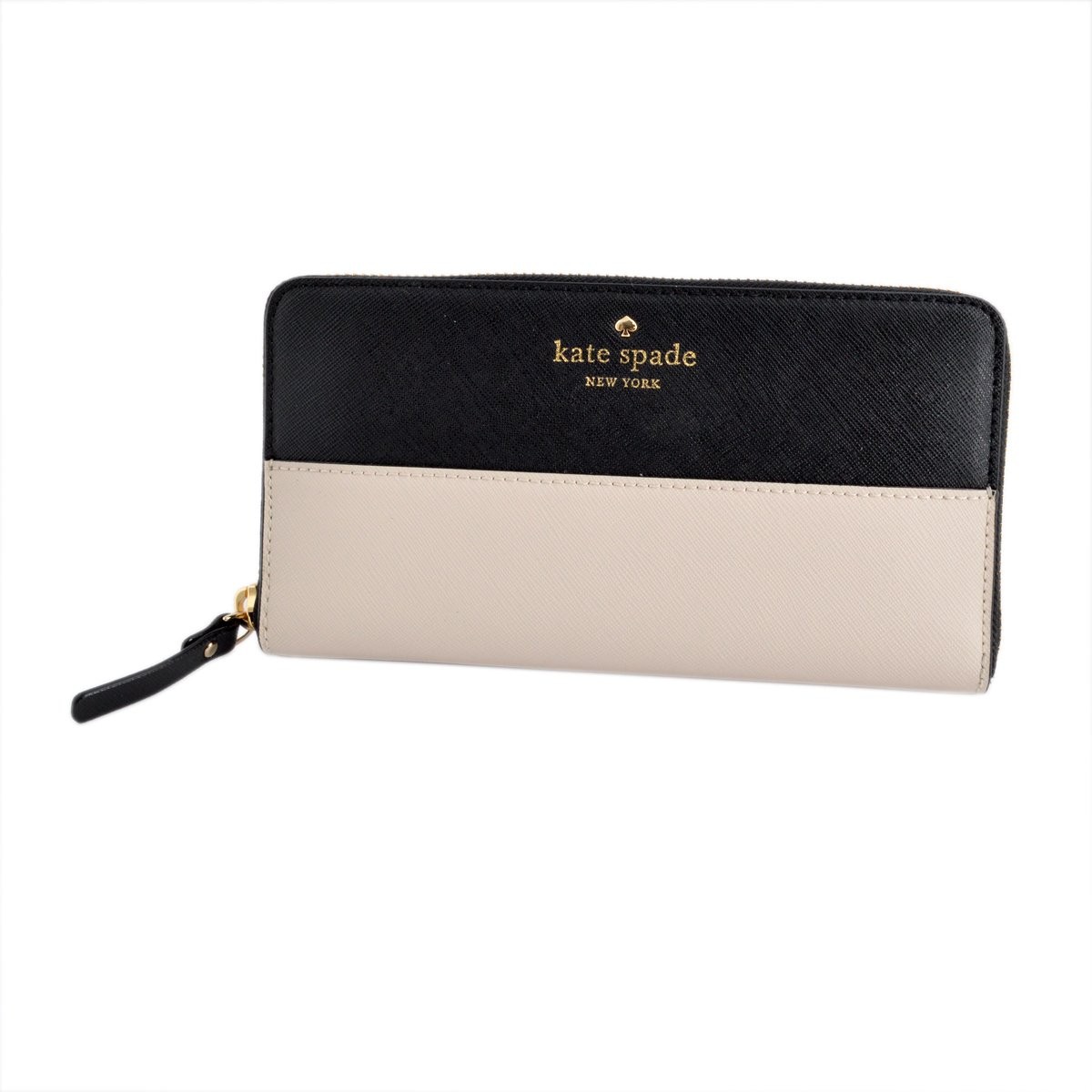 ケイトスペード Kate Spade PWRU3898 047 Black/Pebble ラウンドファスナー長財布 Cedar Street Lacey