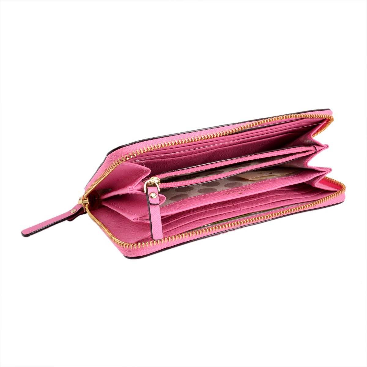 ケイトスペード Kate Spade PWRU3898 679 Rouge Pink ラウンドファスナー長財布 Cedar Street Lacey