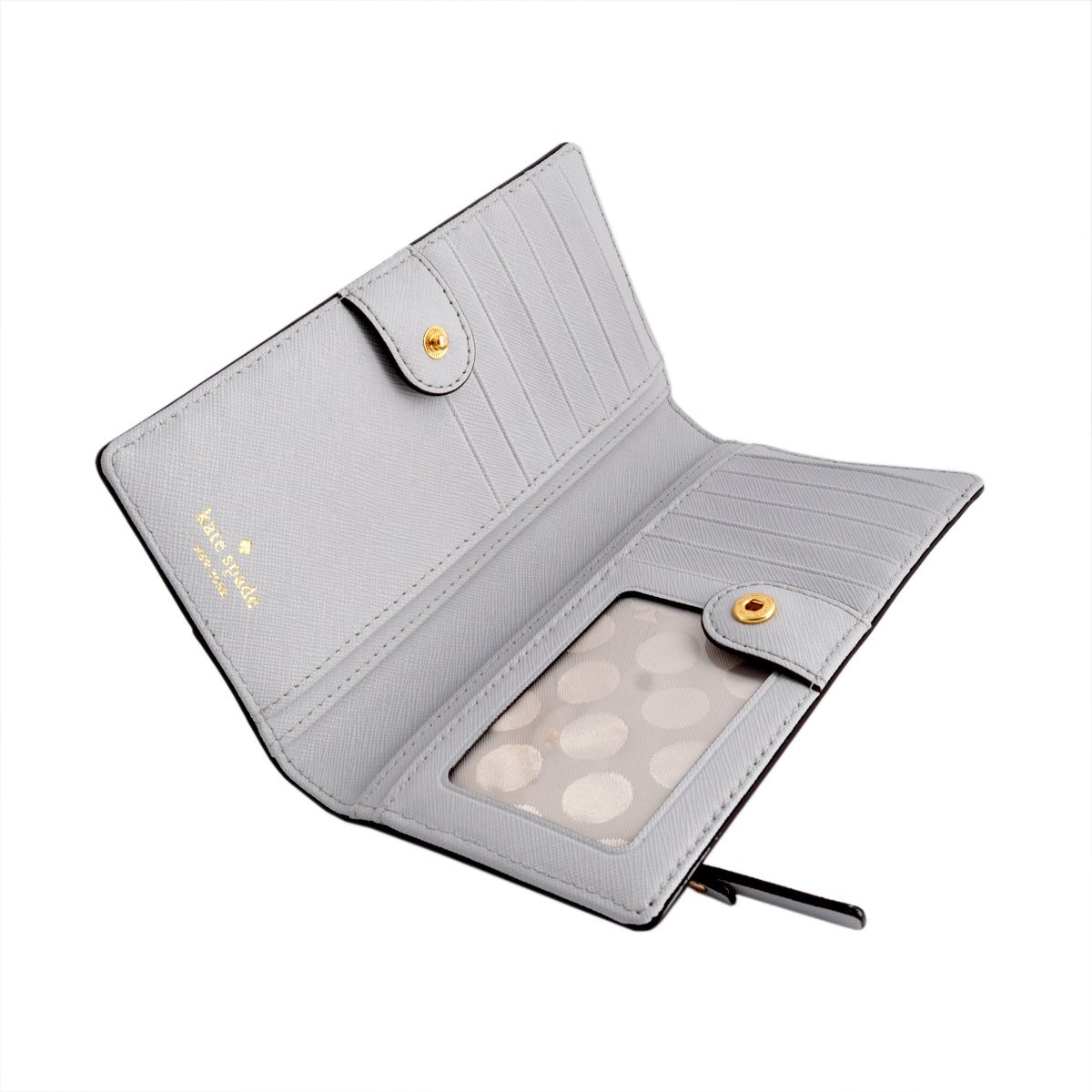 ケイトスペード Kate Spade PWRU3905 068 Stone Ice/Pink Blush 背面ファスナー小銭入れ付 二つ折り長財布 Cedar Street Stacy