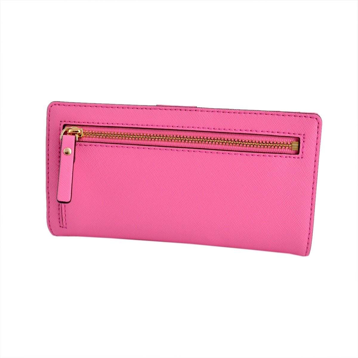 ケイトスペード Kate Spade PWRU3905 679 Rouge Pink 背面ファスナー小銭入れ付 二つ折り長財布 Cedar Street Stacy