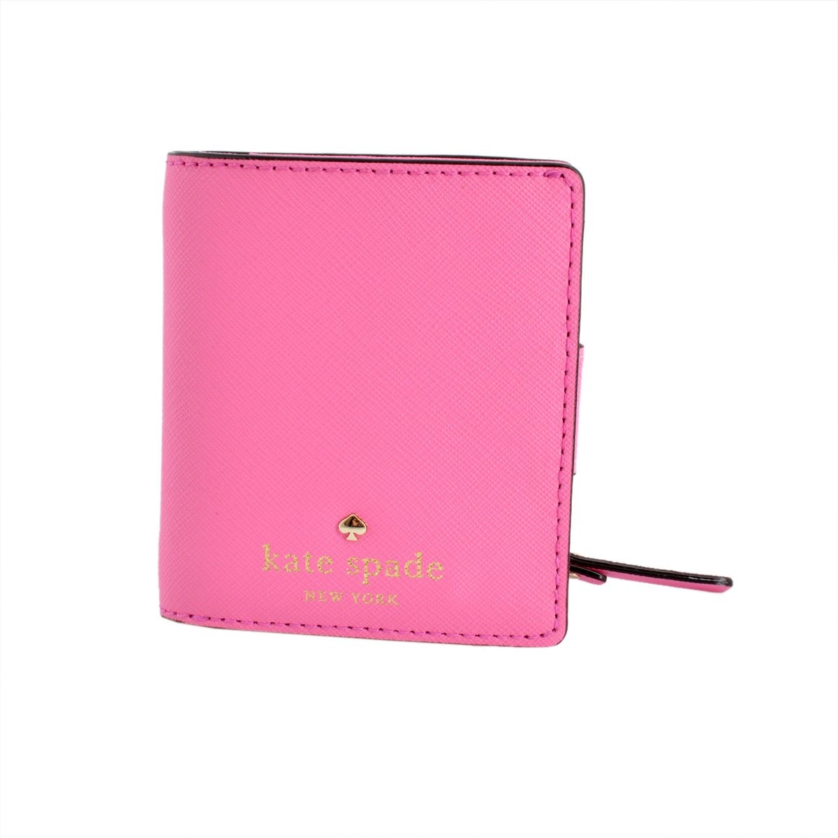 ケイトスペード Kate Spade PWRU3906 679 Rouge Pink 二つ折りミニ財布 札・小銭・定期・カード入れ付 Cedar Street Small Stacy