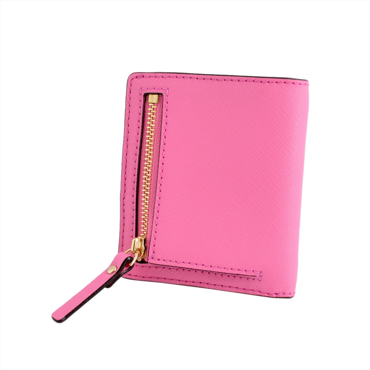 ケイトスペード Kate Spade PWRU3906 679 Rouge Pink 二つ折りミニ財布 札・小銭・定期・カード入れ付 Cedar Street Small Stacy