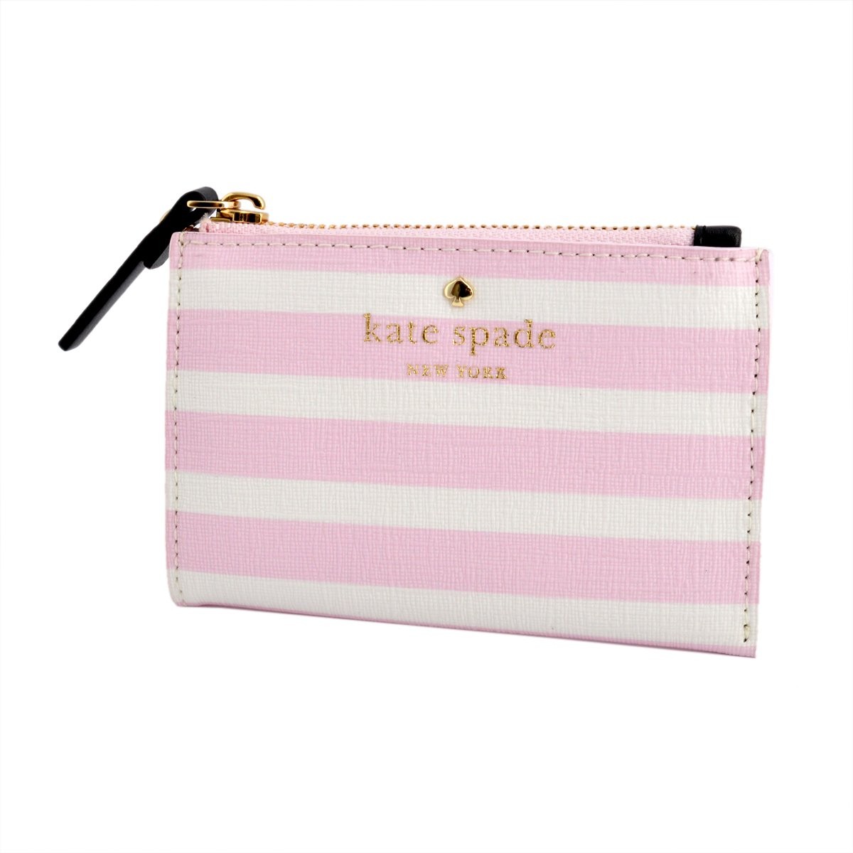 ケイトスペード Kate Spade PWRU4231 188 Pink Blush/Sandy Beach ボーダー柄 キーリング付コインケース Fairmount Square Cori