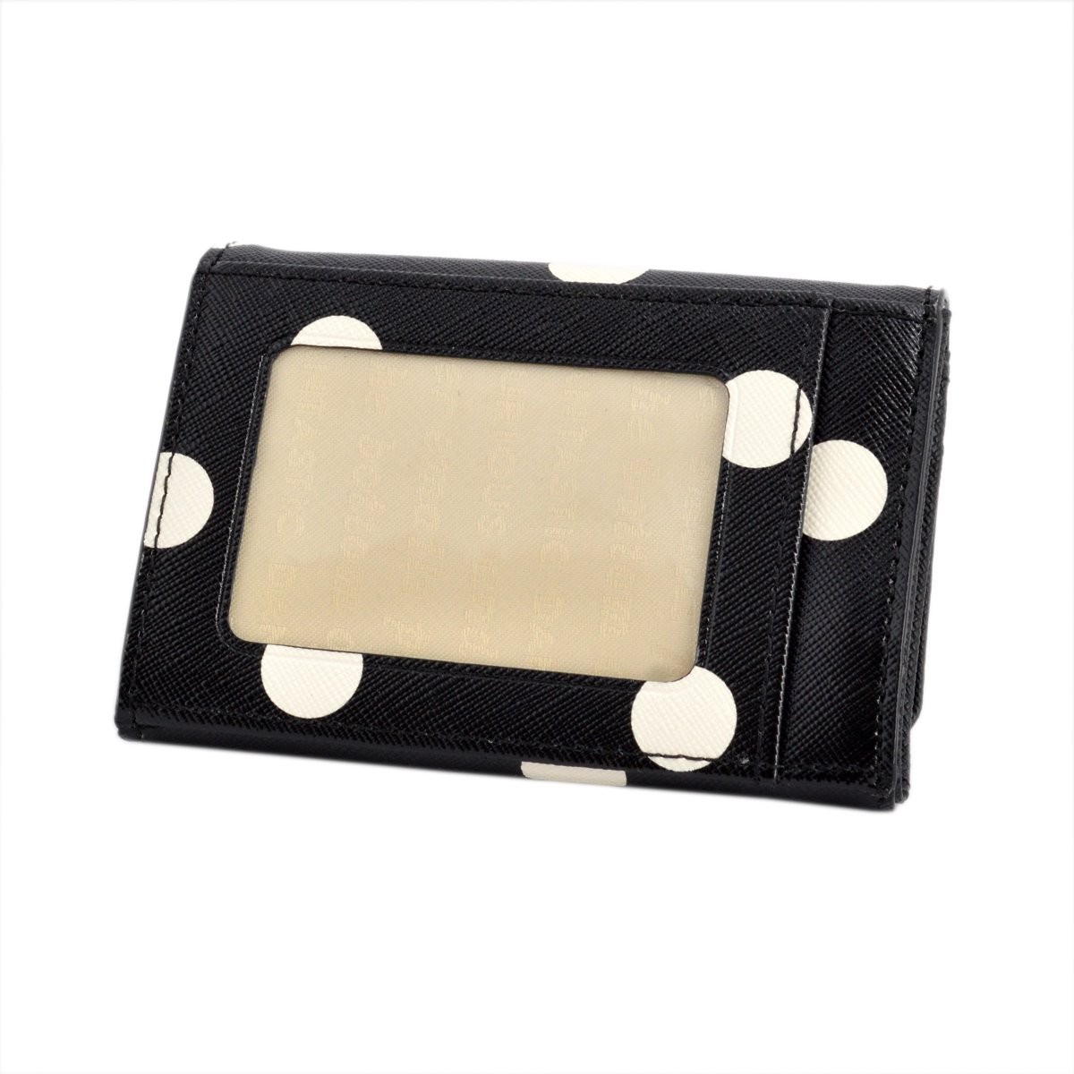 ケイトスペード Kate Spade PWRU4801 071 Black/Clotted Cream ドット柄 キーリング付 マルチケース 小銭・定期・カード入れ付 Cedar Street Dot Darla