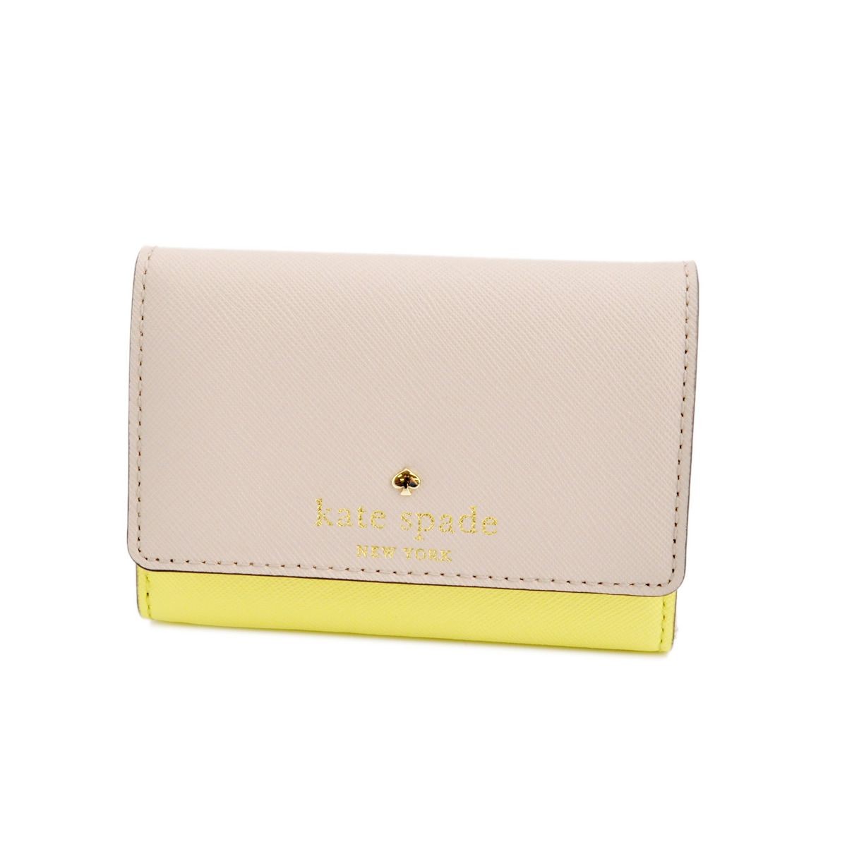 ケイトスペード Kate Spade PWRU3897 775 Crisp Linen/Lemonade バイカラー キーリング付 マルチケース 小銭・定期・カード入れ付 Cedar Street Darla