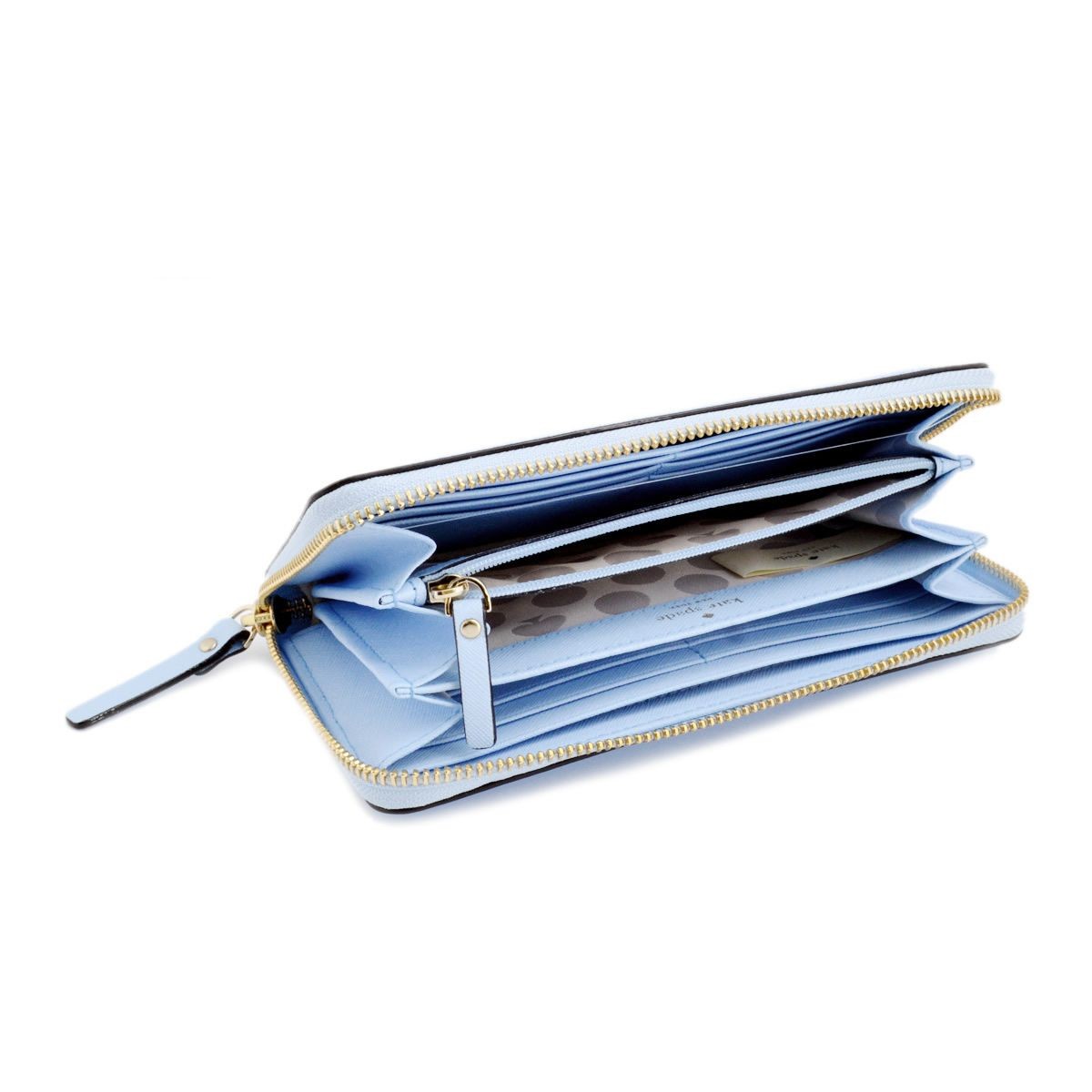 ケイトスペード Kate Spade PWRU3898 477 Sky Blue ラウンドファスナー長財布 Cedar Street Lacey