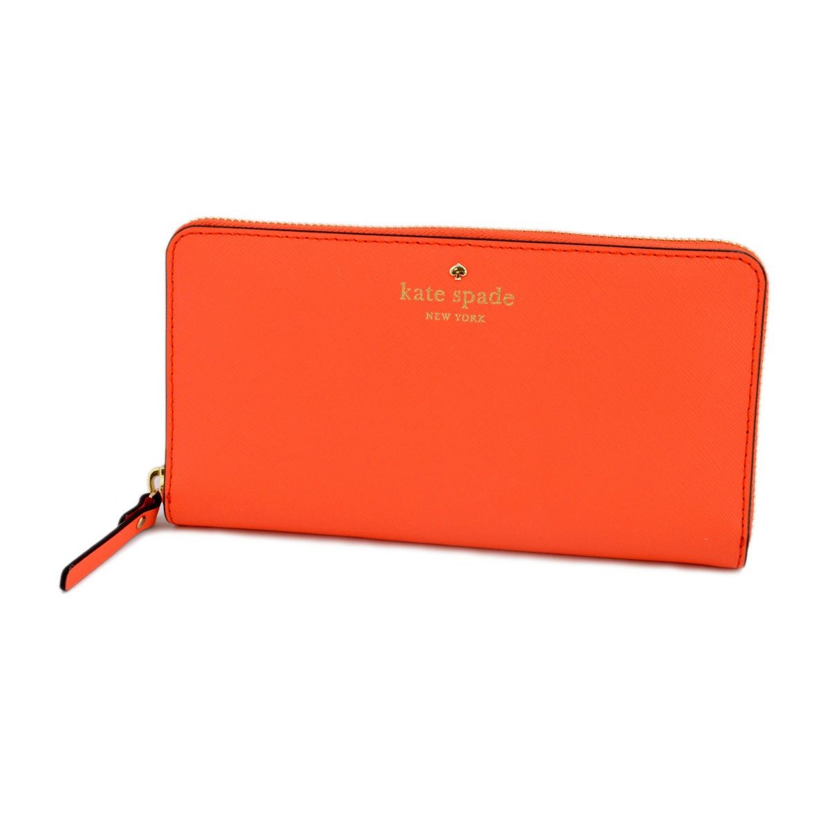 ケイトスペード Kate Spade PWRU3898 890 Bright Papaya ラウンドファスナー長財布 Cedar Street Lacey