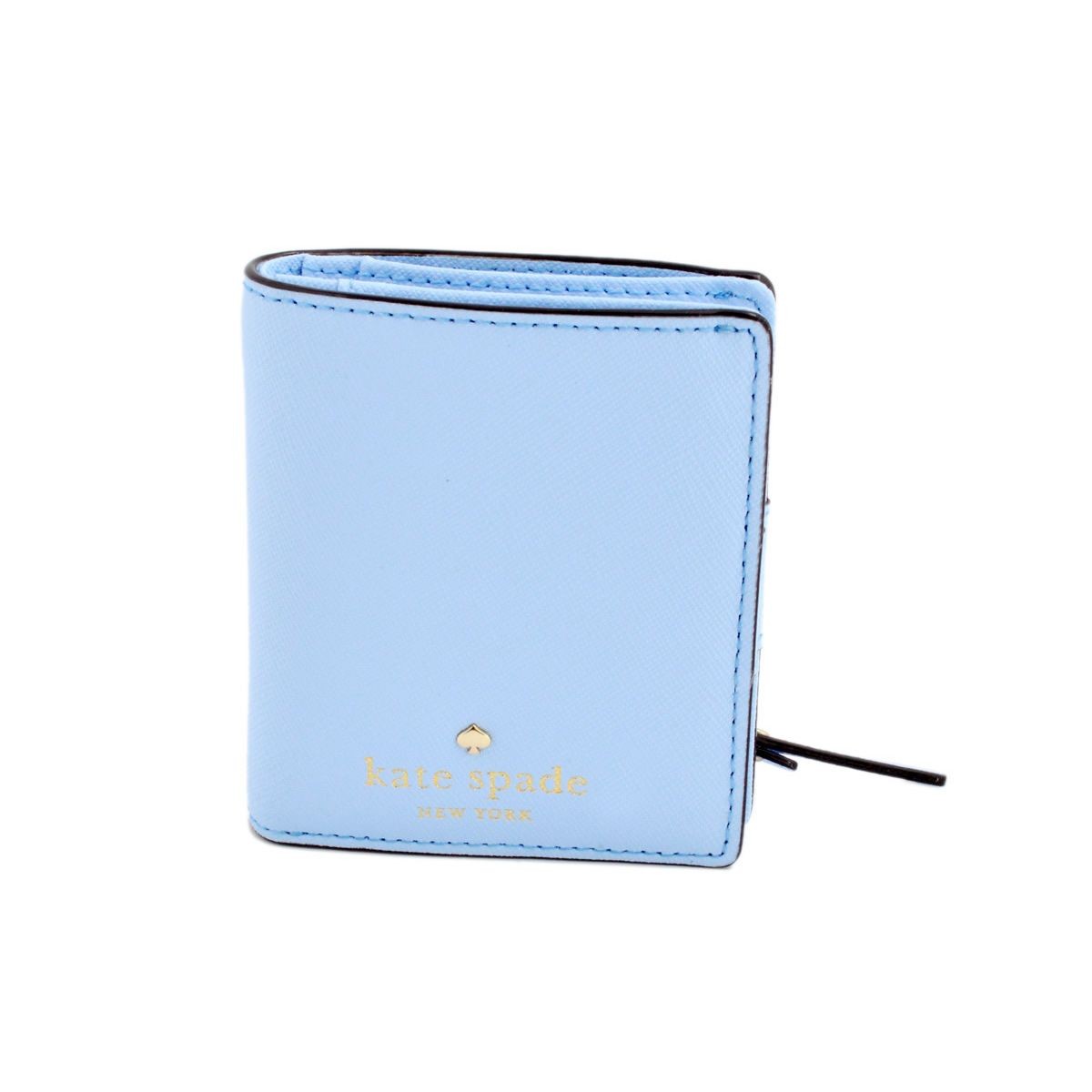 ケイトスペード Kate Spade PWRU3906 477 Sky Blue 二つ折りミニ財布 札・小銭・定期・カード入れ付 Cedar Street Small Stacy
