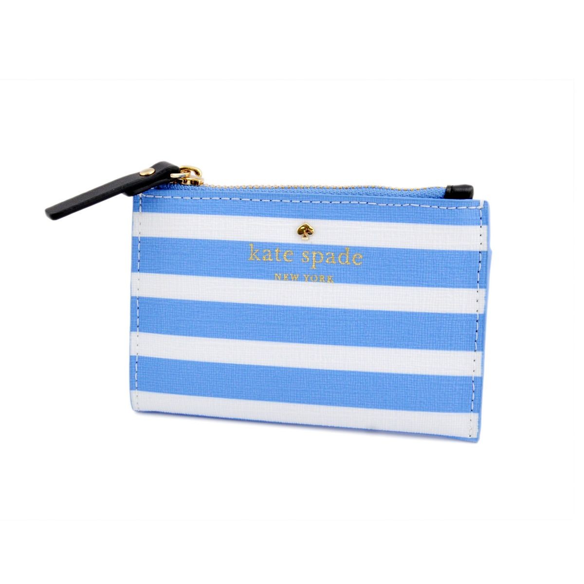ケイトスペード Kate Spade PWRU4231 427 Alice Blue/Sandy Beach ボーダー柄 キーリング付コインケース Fairmount Square Cori