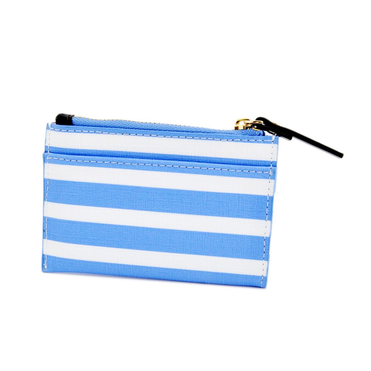 ケイトスペード Kate Spade PWRU4231 427 Alice Blue/Sandy Beach ボーダー柄 キーリング付コインケース Fairmount Square Cori