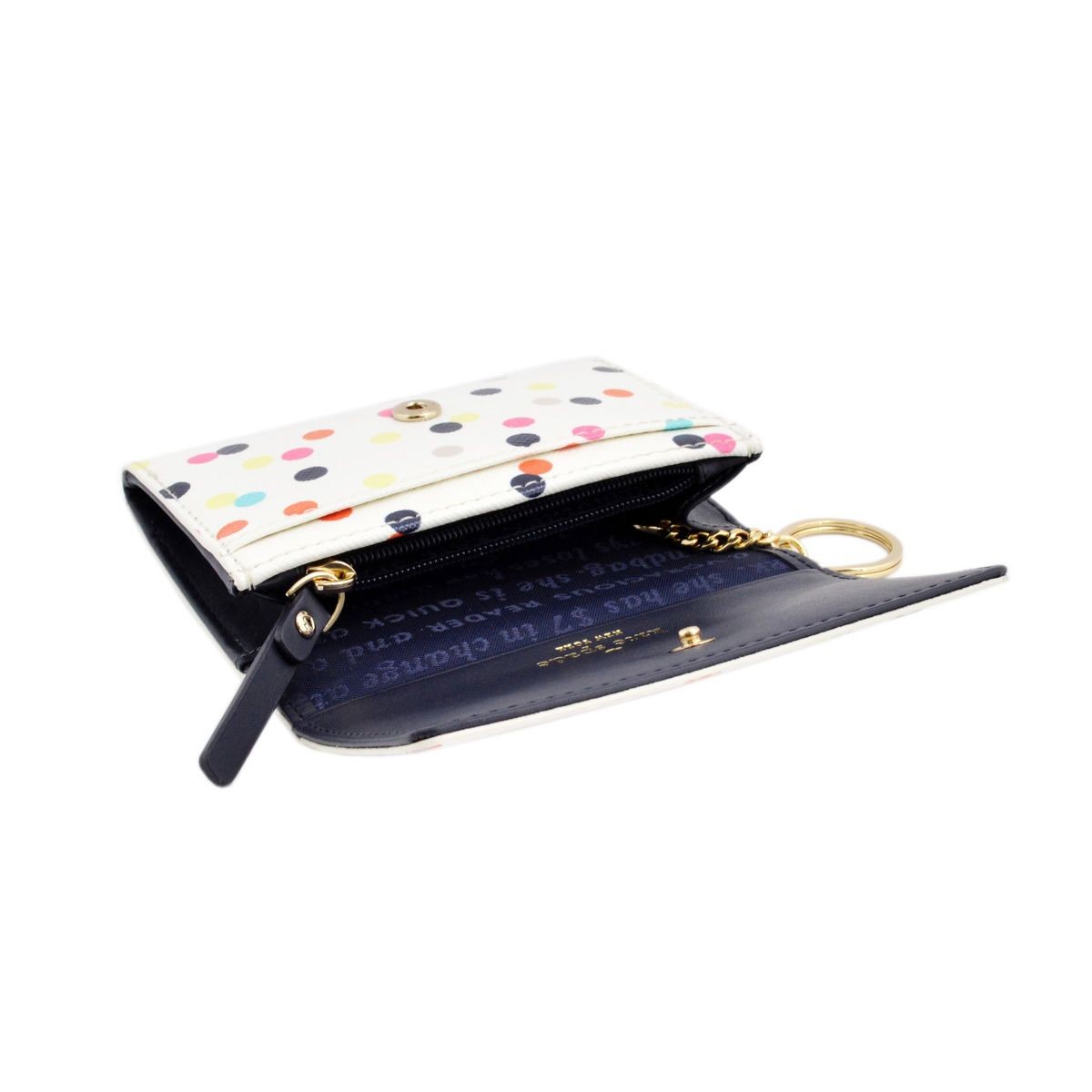 ケイトスペード Kate Spade PWRU4787 974 Multi ドット柄 キーリング付 マルチケース 小銭・定期・カード入れ付 Cedar Street Confetti Dot Darla
