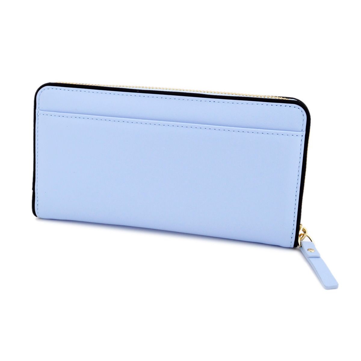 ケイトスペード Kate Spade PWRU4873 477 Sky Blue グログランリボン ラウンドファスナー長財布 Kingsley Avenue Lacey