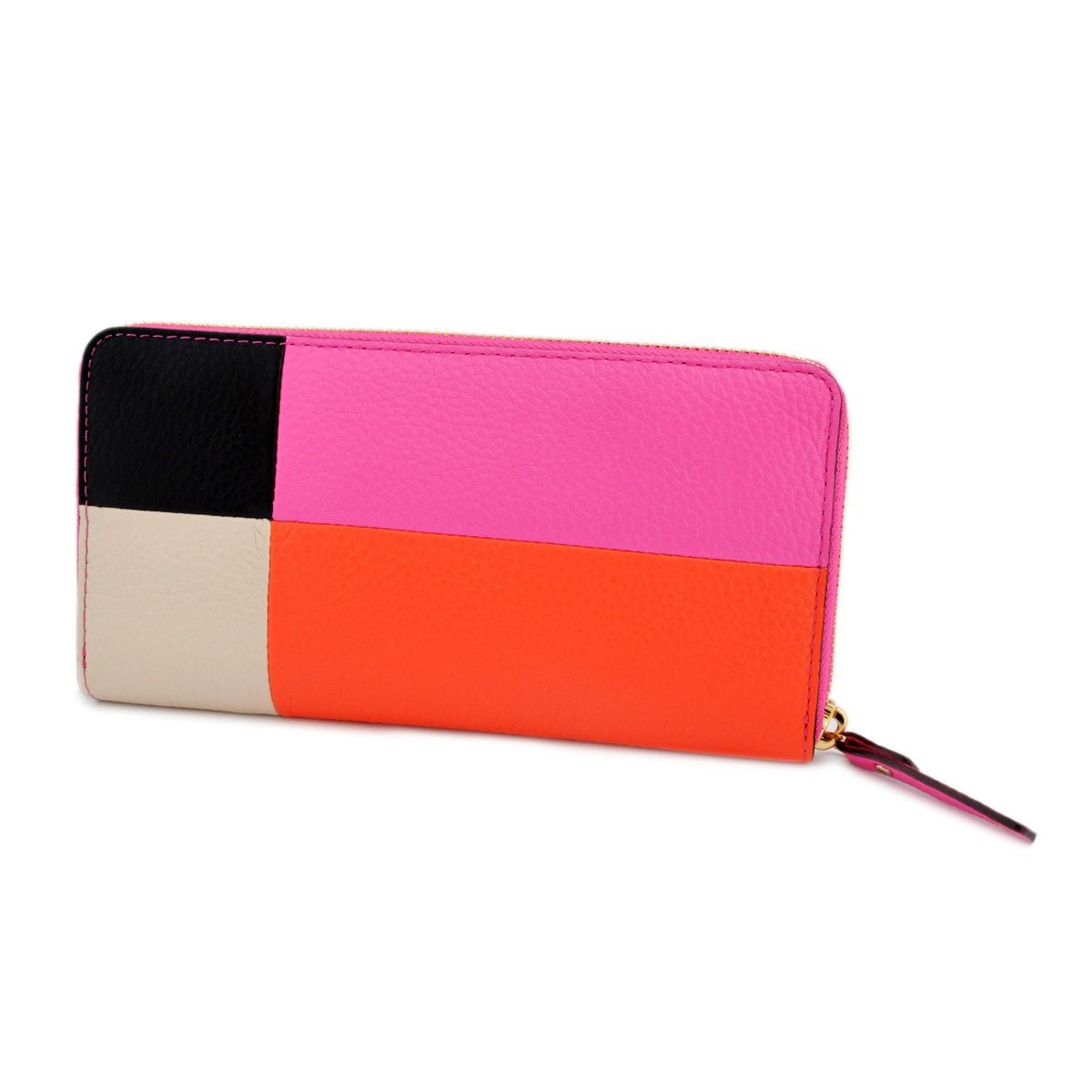 ケイトスペード Kate Spade PWRU4925 684 Tulip Pink/Bright Papaya/Porcelain 4配色カラー ラウンドファスナー長財布 Cobble Hill Lacey