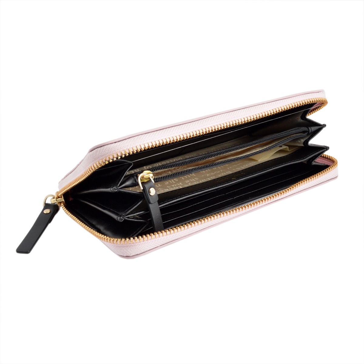 ケイトスペード Kate Spade PWRU4235 188 Pink Blush/Cream ボーダー柄 ラウンドファスナー長財布 Farimont Square Lacey