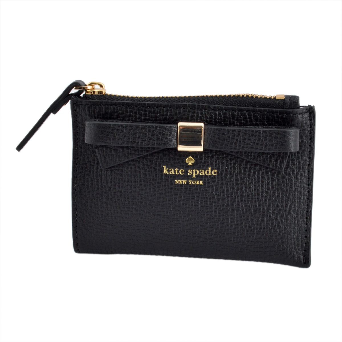ケイトスペード Kate Spade PWRU5011 001 Black リボンモチーフ キーリング付 コインケース Henderson Street Cori