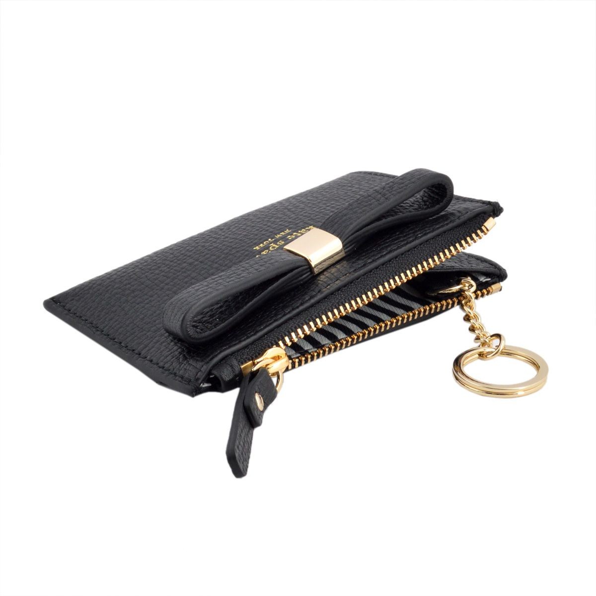 ケイトスペード Kate Spade PWRU5011 001 Black リボンモチーフ キーリング付 コインケース Henderson Street Cori