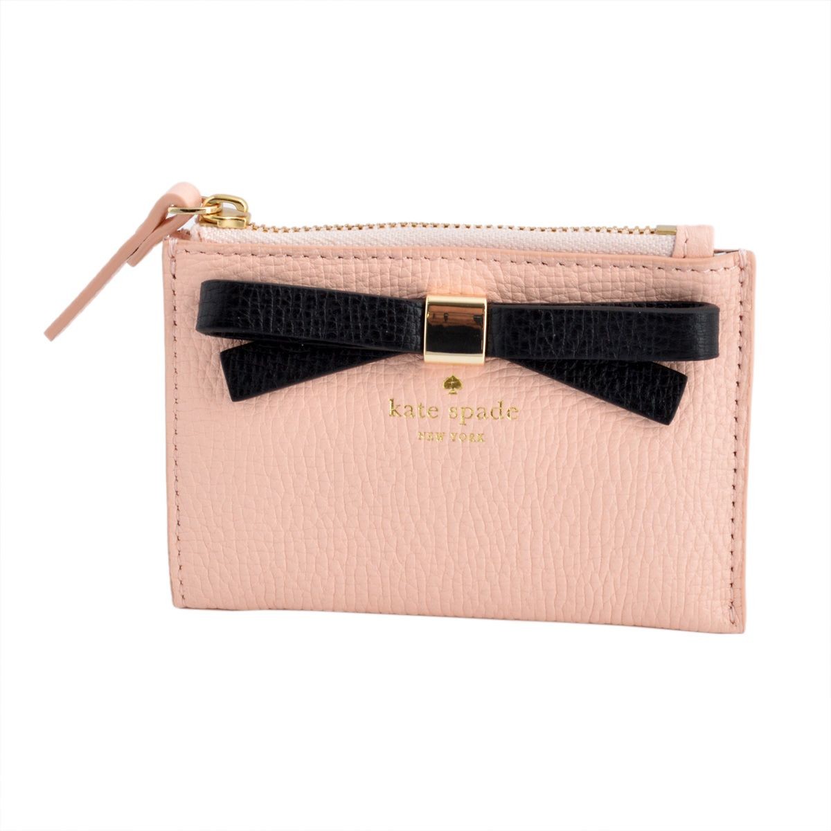 ケイトスペード Kate Spade PWRU5011 008 Urchin Pink/Black リボンモチーフ キーリング付 コインケース Henderson Street Cori