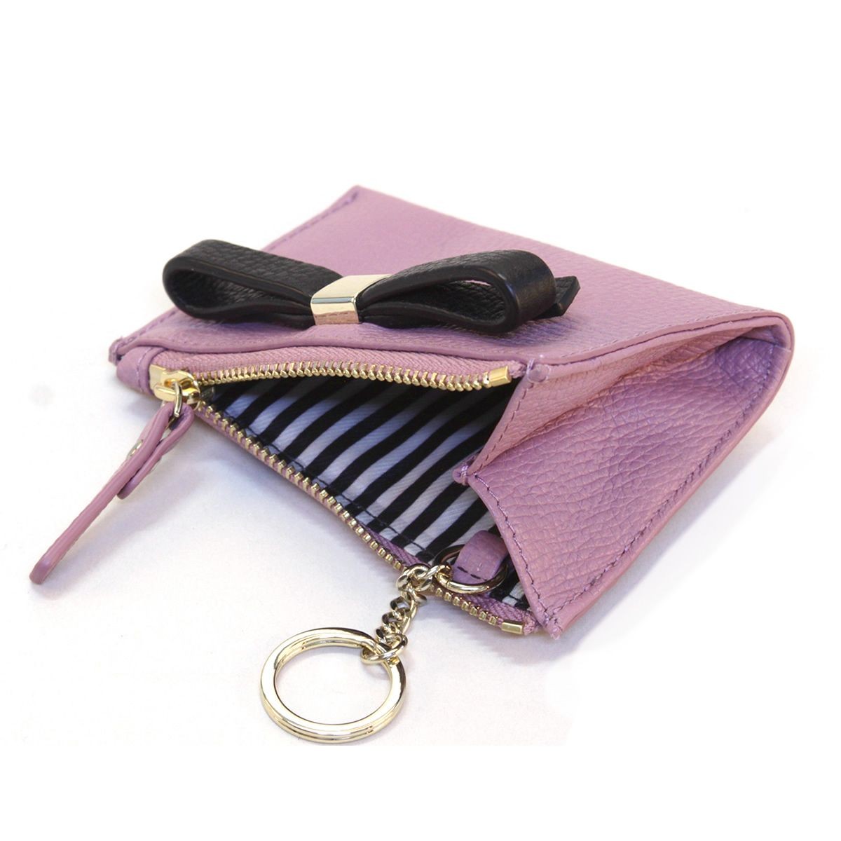ケイトスペード Kate Spade PWRU5011 526 Rum Raisin/Black リボンモチーフ キーリング付 コインケース Henderson Street Cori