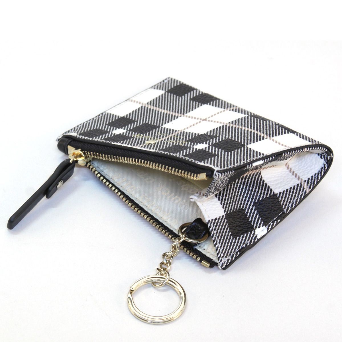 ケイトスペード Kate Spade PWRU5132 264 Light Shale Multi チェック柄 キーリング付 コインケース Farimont Square Cori