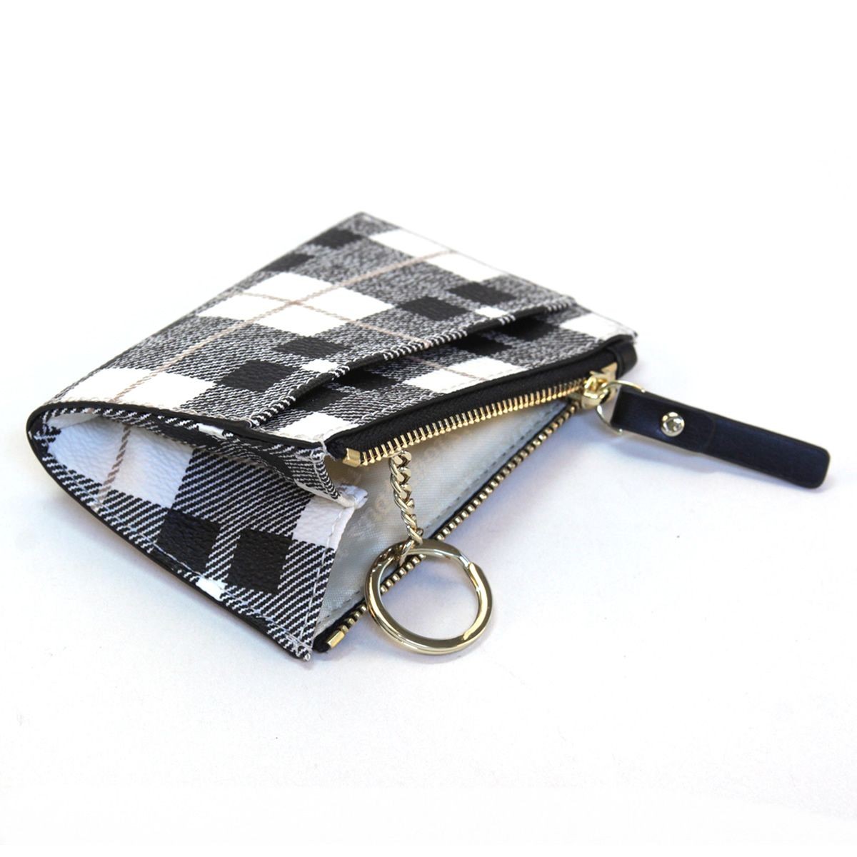 ケイトスペード Kate Spade PWRU5132 264 Light Shale Multi チェック柄 キーリング付 コインケース Farimont Square Cori