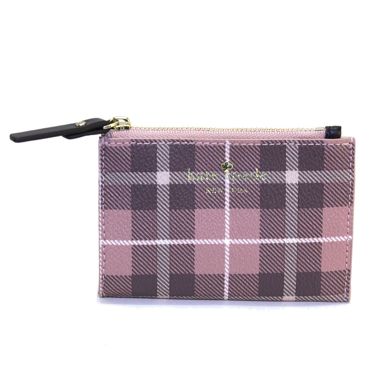 ケイトスペード Kate Spade PWRU5132 654 Pink Bonnet Multi チェック柄 キーリング付 コインケース Farimont Square Cori