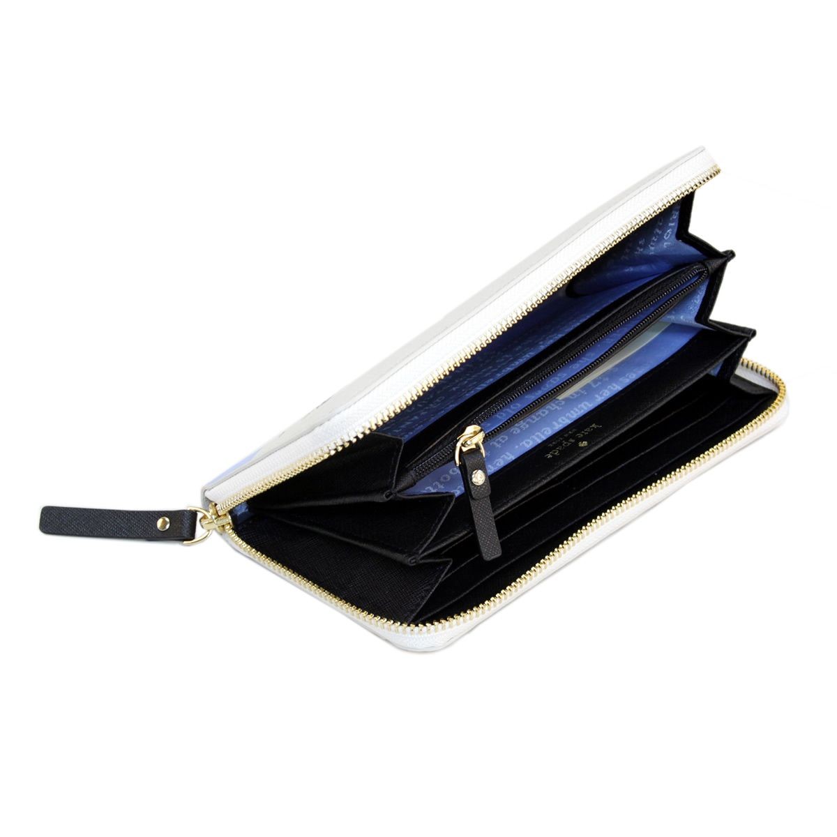 ケイトスペード Kate Spade PWRU5147 098 Black Multi 猫 ネコプリント ビジューアイ ラウンドファスナー長財布 Jazz Things Up Jazz Cats Lacey