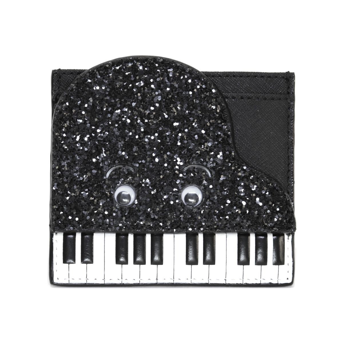 ケイトスペード Kate Spade PWRU5151 007 Black/White ピアノモチーフ スパンコールラメ カードケース 名刺入れ Jazz Things Up Piano Card Case