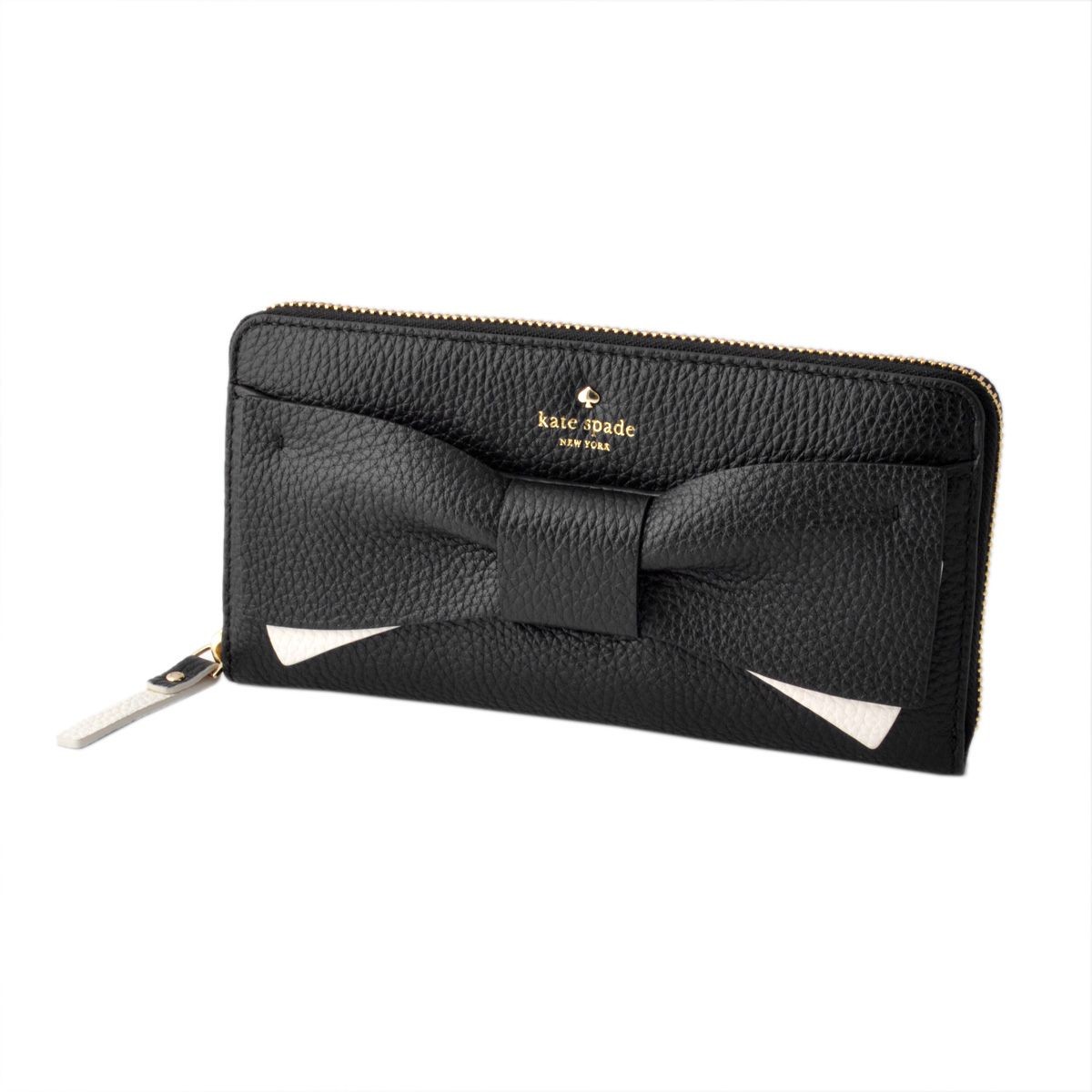 ケイトスペード Kate Spade PWRU4854 067 リボンモチーフ 内外バイカラー ラウンドファスナー長財布 EDEN LANE lacey