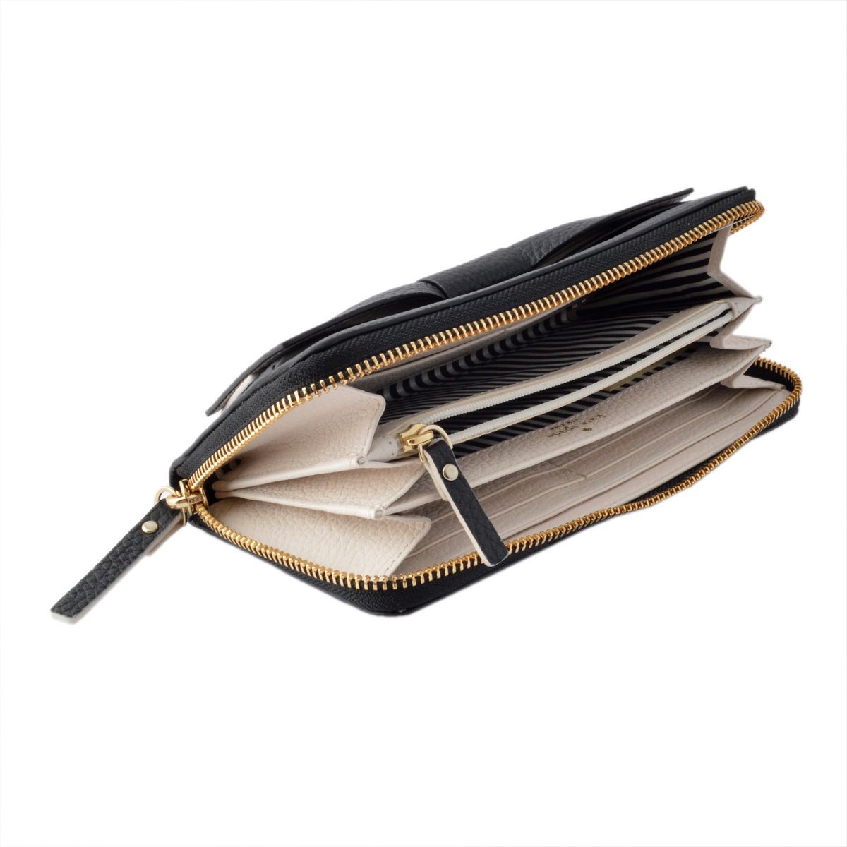 ケイトスペード Kate Spade PWRU4854 067 リボンモチーフ 内外バイカラー ラウンドファスナー長財布 EDEN LANE lacey