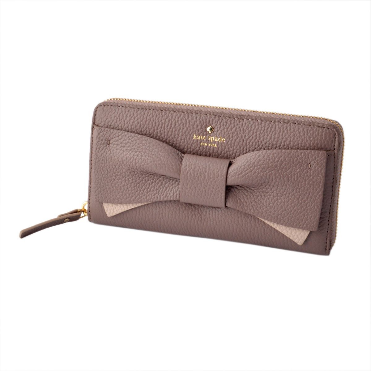 ケイトスペード Kate Spade PWRU4854 225 リボンモチーフ 内外バイカラー ラウンドファスナー長財布 EDEN LANE lacey