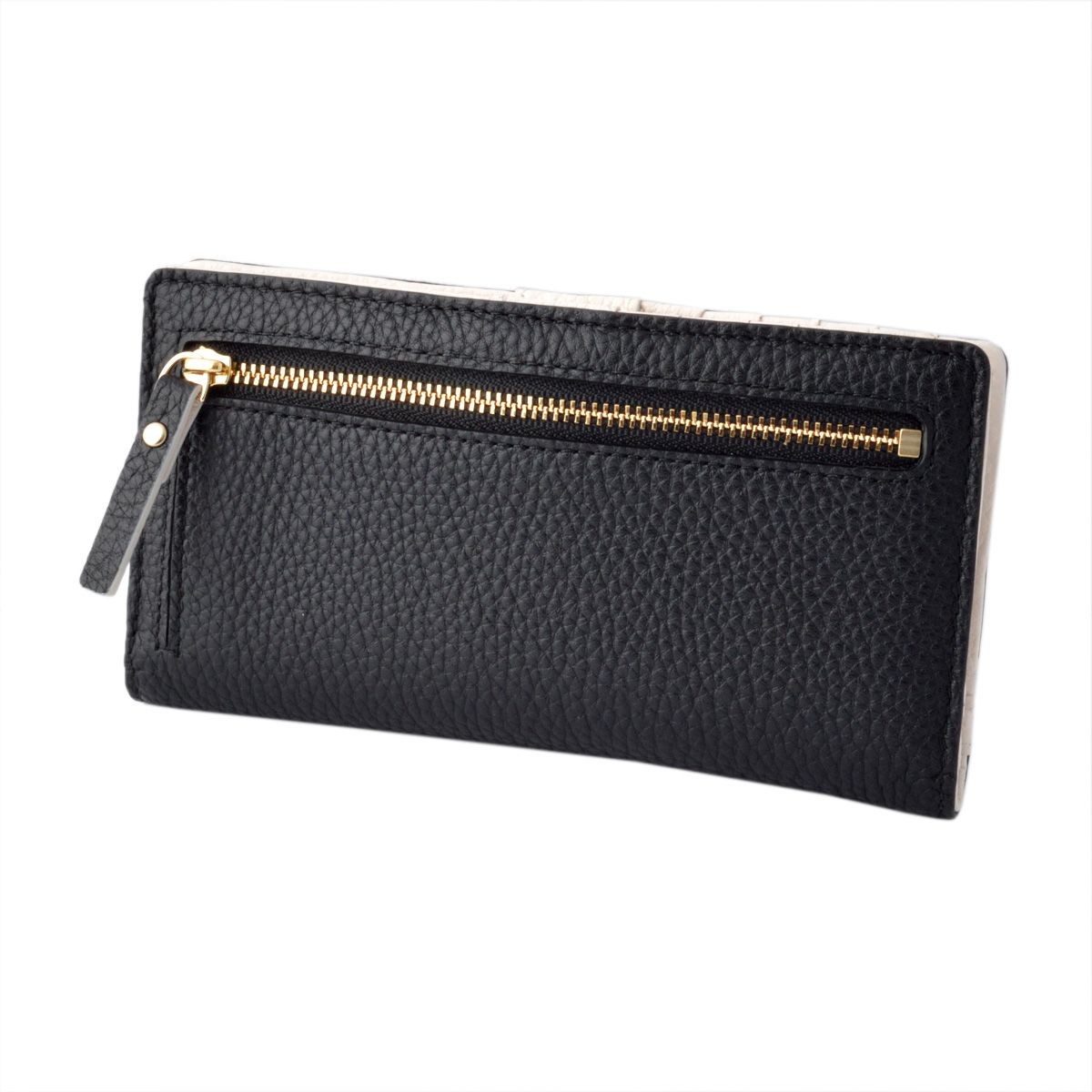 ケイトスペード Kate Spade PWRU4855 067 リボンモチーフ  内外バイカラー 背面ファスナー小銭入れ＆定期入れ付 二つ折り長財布 EDEN LANE stacy