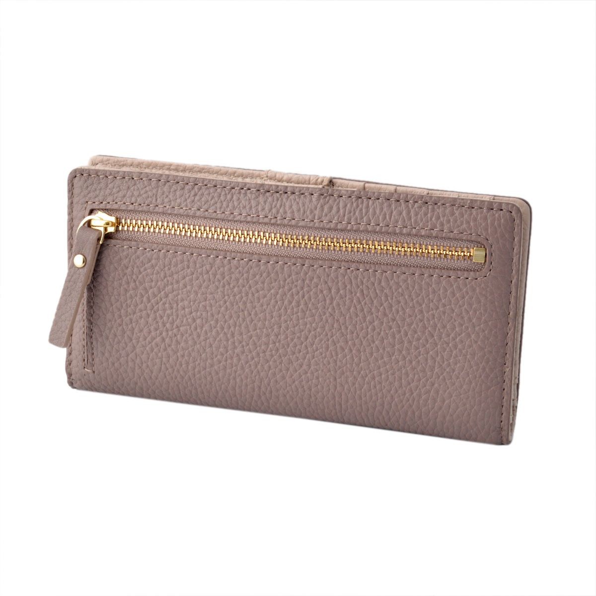 ケイトスペード Kate Spade PWRU4855 225 リボンモチーフ  内外バイカラー 背面ファスナー小銭入れ＆定期入れ付 二つ折り長財布 EDEN LANE stacy