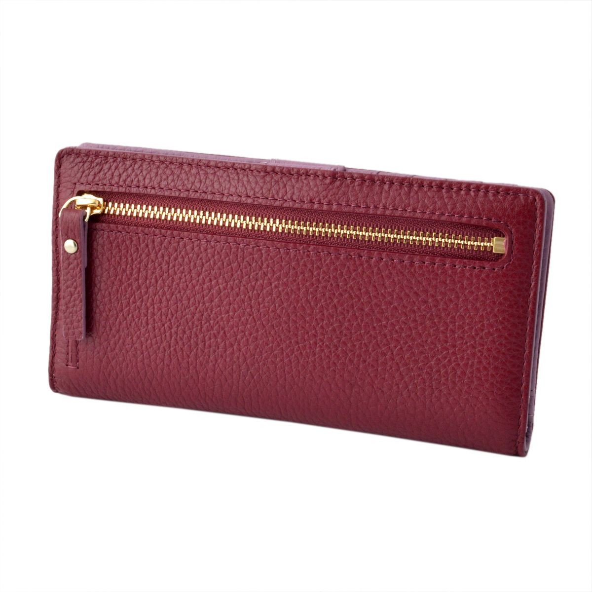 ケイトスペード Kate Spade PWRU4855 649 リボンモチーフ  内外バイカラー 背面ファスナー小銭入れ＆定期入れ付 二つ折り長財布 EDEN LANE stacy