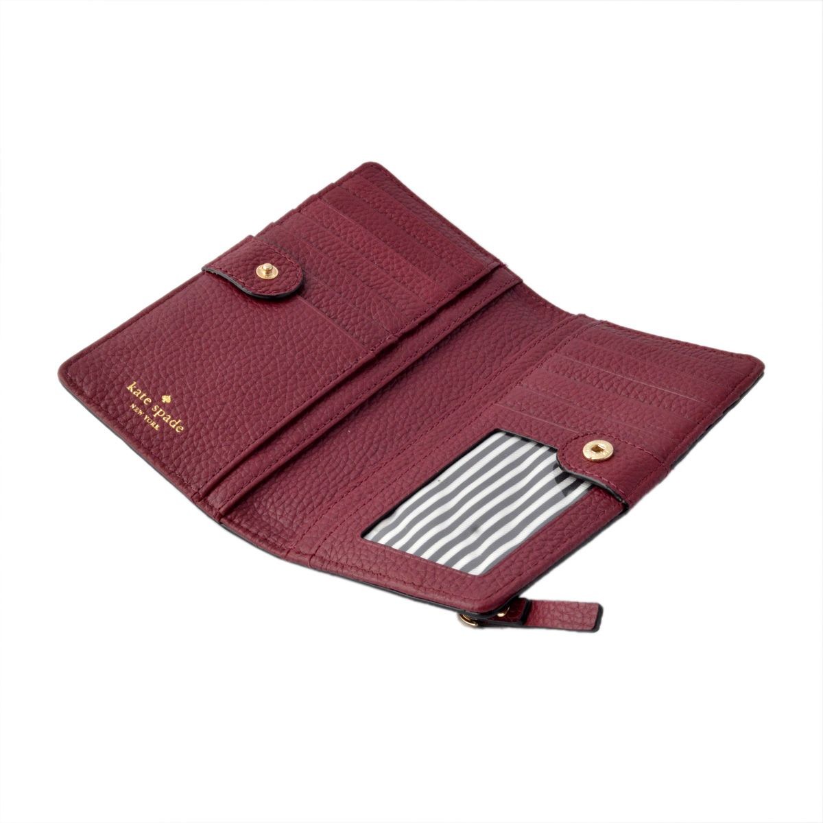 ケイトスペード Kate Spade PWRU4939 632 背面ファスナー小銭入れ＆定期入れ付 二つ折り長財布 COBBLE HILL stacy