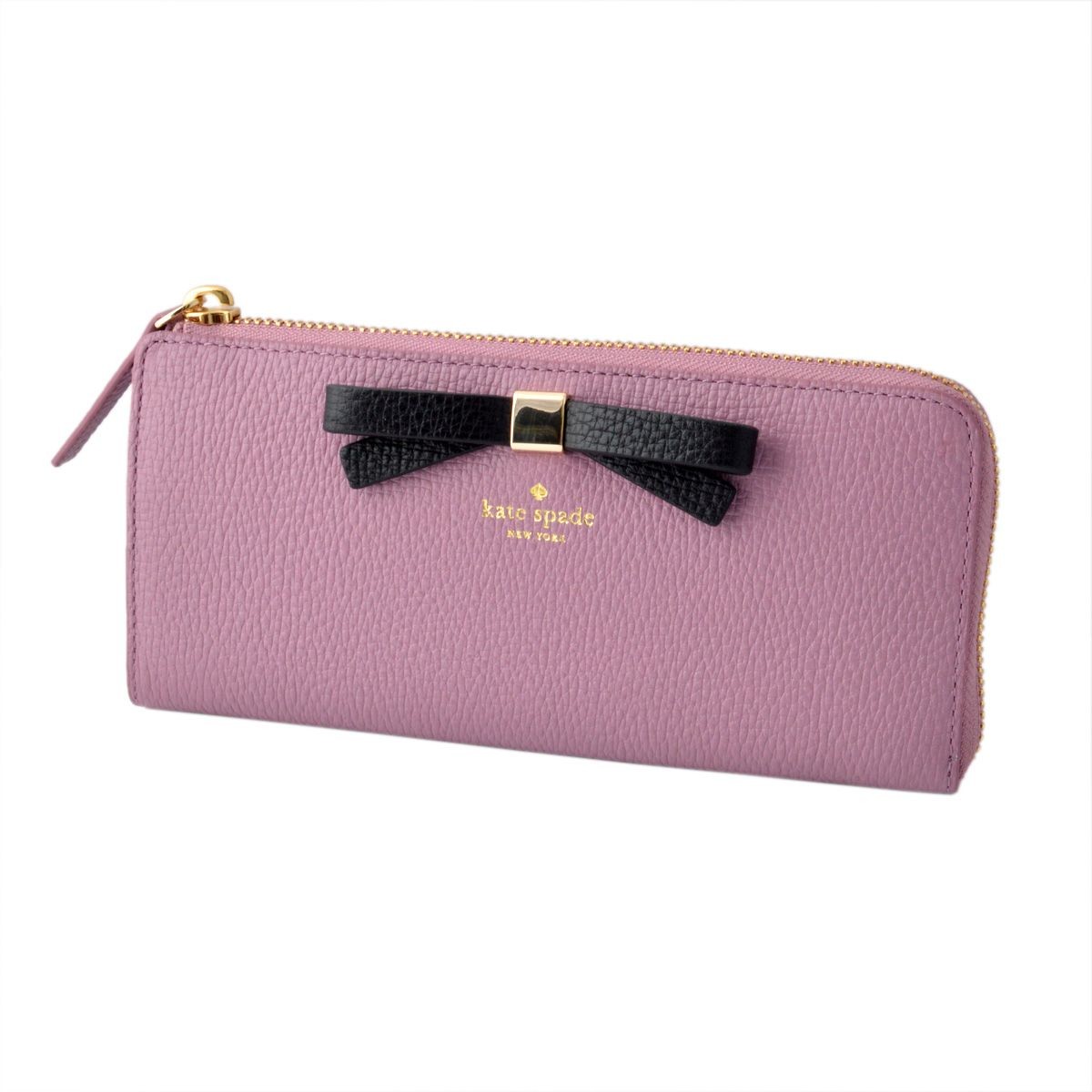 ケイトスペード Kate Spade PWRU5014 526 リボンモチーフ L字ファスナー長財布 HENDERSON STREET nisha