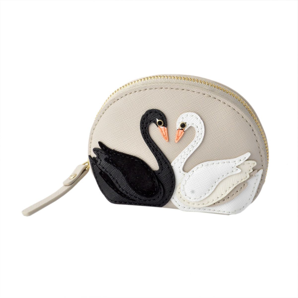 ケイトスペード Kate Spade PWRU5177 974 スワンモチーフ キーリング付コインケース マルチポーチ ON POINTE swan dumpling coin purse