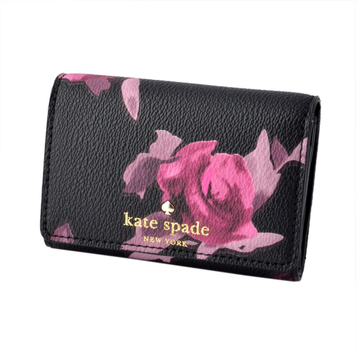 ケイトスペード Kate Spade PWRU5229 098 ローズプリント キーリング付 マルチケース 小銭・定期・カード入れ付 HAWTHORNE LANE ROSES darla